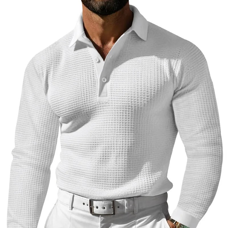 Autumn Men's Casual Long-Sleeved Polo Shirt