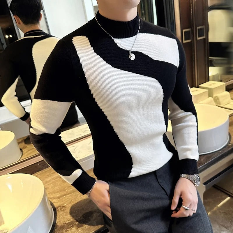 Luxury Patchwork Color Sweater