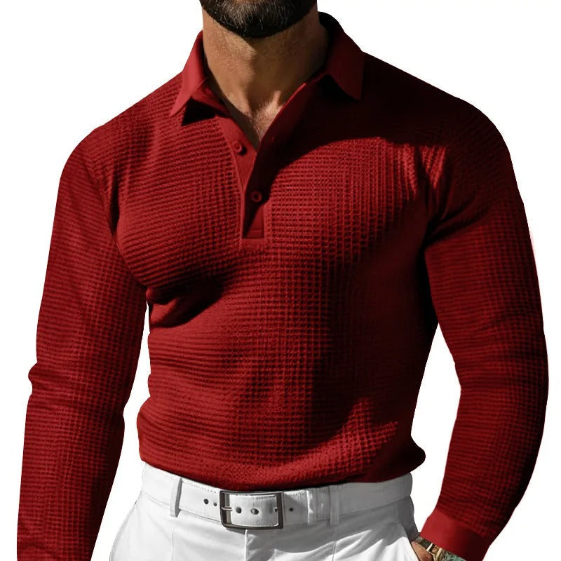 Autumn Men's Casual Long-Sleeved Polo Shirt