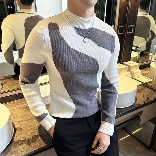 Luxury Patchwork Color Sweater